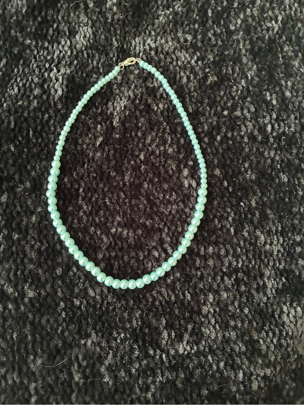 Aqua Pearl Bead Necklace for Women